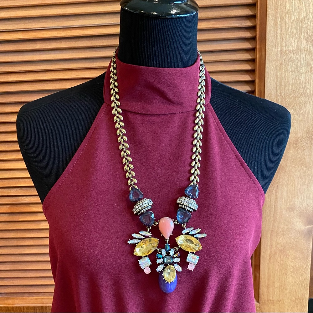 New Markdownstunning Multi Colored Statement Neck… - image 3